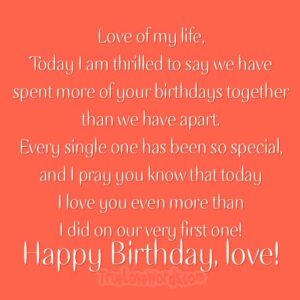 Love Birthday Wishes for Him ~ TrueLoveWords.com