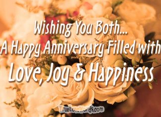 Happy anniversary wishes for a couple