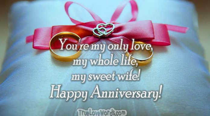 Wedding anniversary wishes for wife