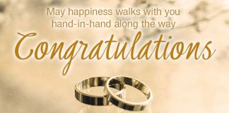 May happiness walk with you along the way - Engagement wishes and congratulations