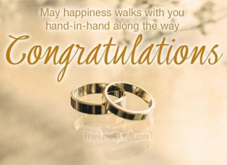 May happiness walk with you along the way - Engagement wishes and congratulations