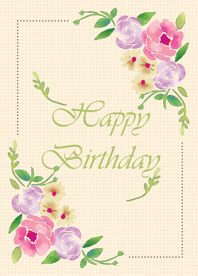 Pink Floral "FOR A WONDERFUL WIFE" Birthday Card