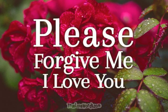 Sorry messages - Please Forgive me baby