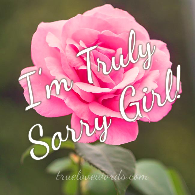 I'm truly sorry girl - I'm sorry messages for girlfriend