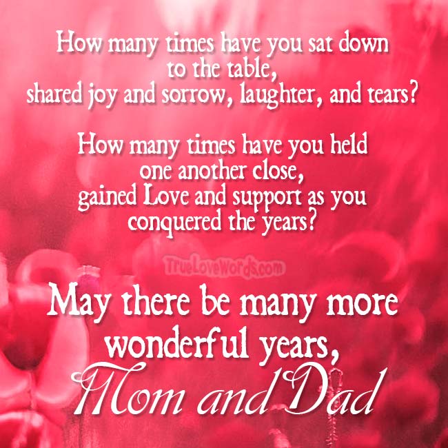 55 Sweet Wedding Anniversary Wishes For Mom And Dad True Love Words