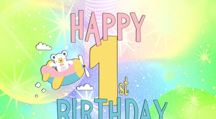 Happy 1st birthday wishes card
