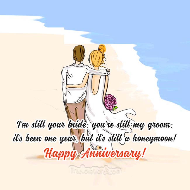 1st Wedding Anniversary Wishes for Your Husband » True Love Words