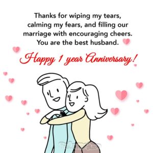 1st Wedding Anniversary Wishes for Your Husband » True Love Words