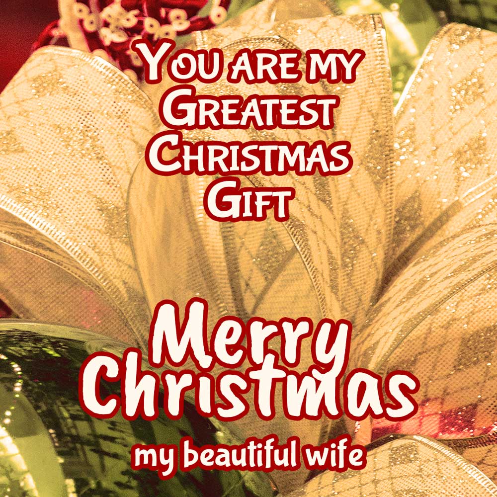 65 Sweet & Merry Christmas Wishes For Wife » True Love Words