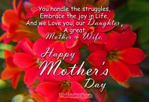 A great Mother and Wife- Mother's day wishes for Daughter