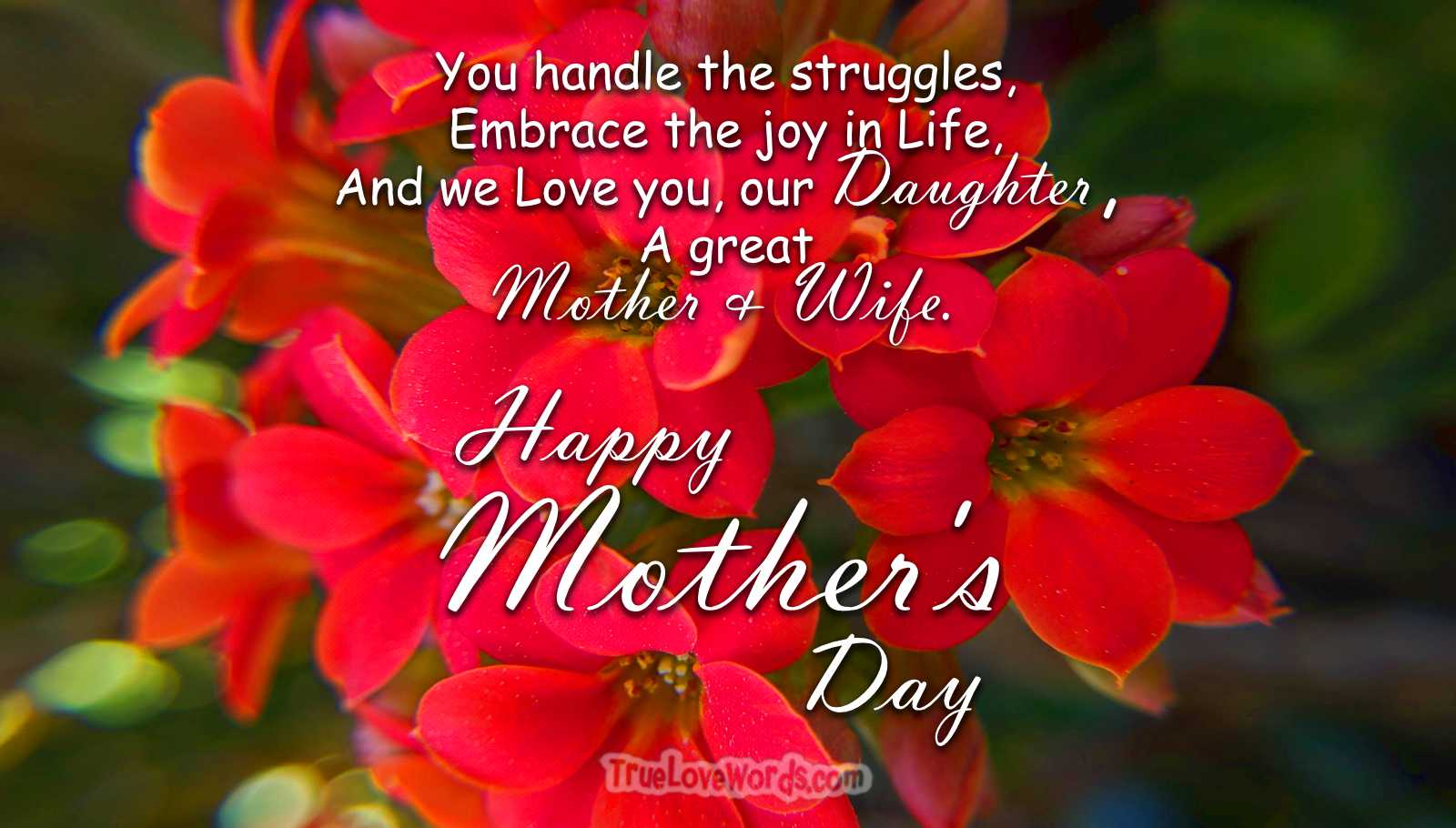 Sincere Mother's Day Wishes For Daughter » True Love Words