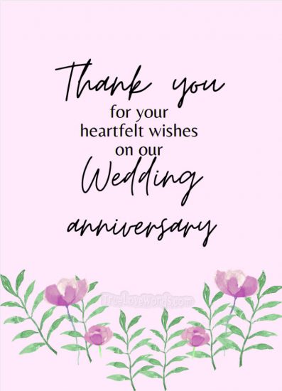 thank you messages for anniversary wishes