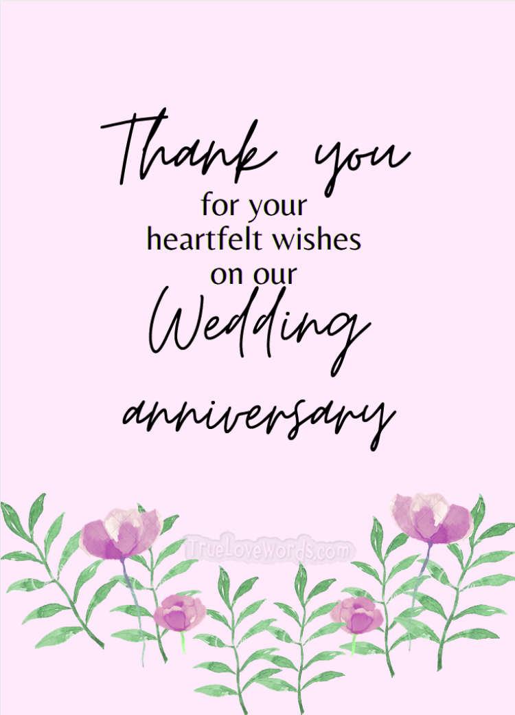 50 Thank You Messages For Anniversary Wishes » True Love Words