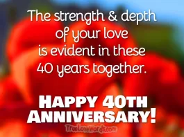 Happy 40th Anniversary Wishes