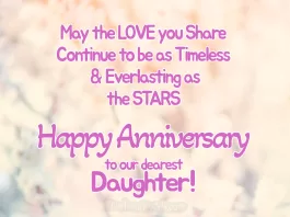 Wedding Anniversary Wishes for Daughter
